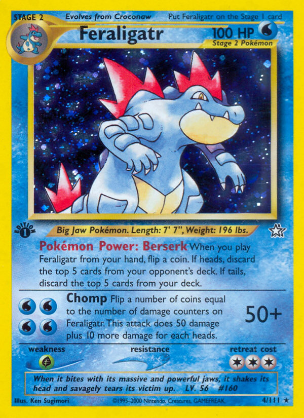 Feraligatr - Neo Genesis - #4 - Pokemon TCG card