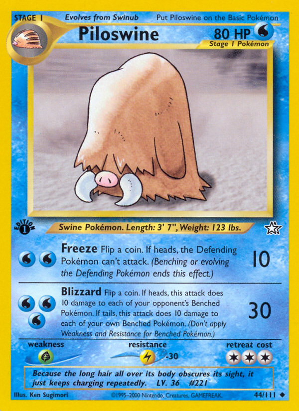 Piloswine - Neo Genesis - #44 - Pokemon TCG card