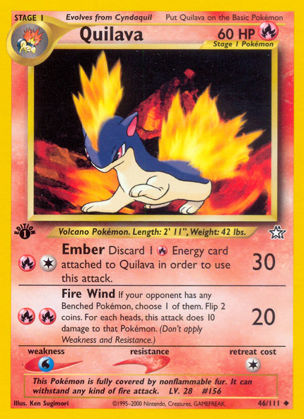 Quilava - Neo Genesis - #46 - Pokemon TCG card