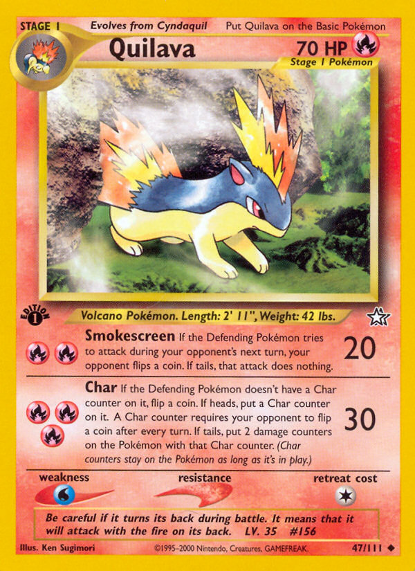 Quilava - Neo Genesis - #47 - Pokemon TCG card