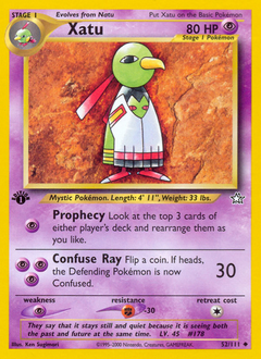 Xatu - Neo Genesis - #52 - Pokemon TCG card