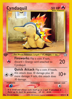 Cyndaquil #57 Cyndaquil - Neo Genesis - #57 - Pokemon TCG card