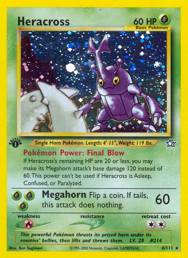 Heracross - Neo Genesis - #6 - Pokemon TCG card