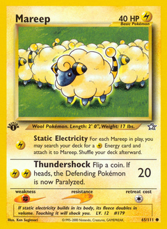 Mareep #65 Mareep - Neo Genesis - #65 - Pokemon TCG card