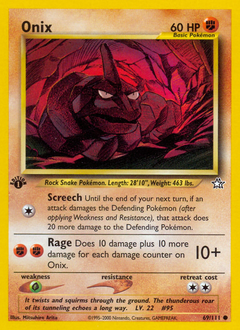 Onix - Neo Genesis - #69 - Pokemon TCG card