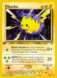 Pikachu #70 Pikachu - Neo Genesis - #70 - Pokemon TCG card