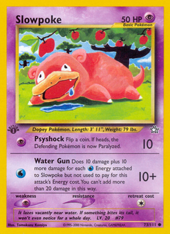 Slowpoke #73 Slowpoke - Neo Genesis - #73 - Pokemon TCG card