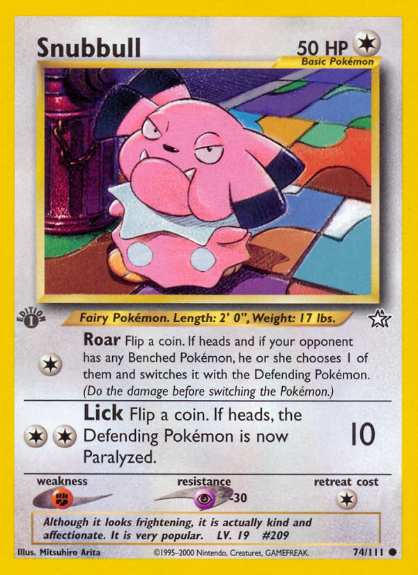 Snubbull - Neo Genesis - #74 - Pokemon TCG card