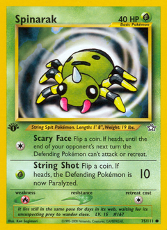 Spinarak - Neo Genesis - #75 - Pokemon TCG card