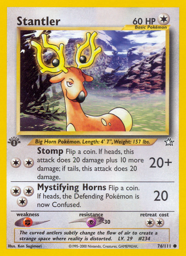 Stantler - Neo Genesis - #76 - Pokemon TCG card