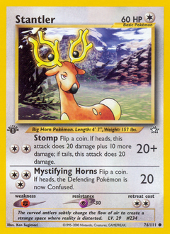 Stantler - Neo Genesis - #76 - Pokemon TCG card