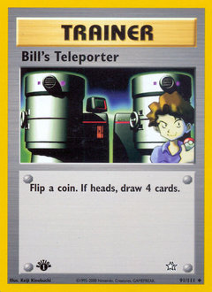 Bill's Teleporter - Neo Genesis - #91 - Pokemon TCG card