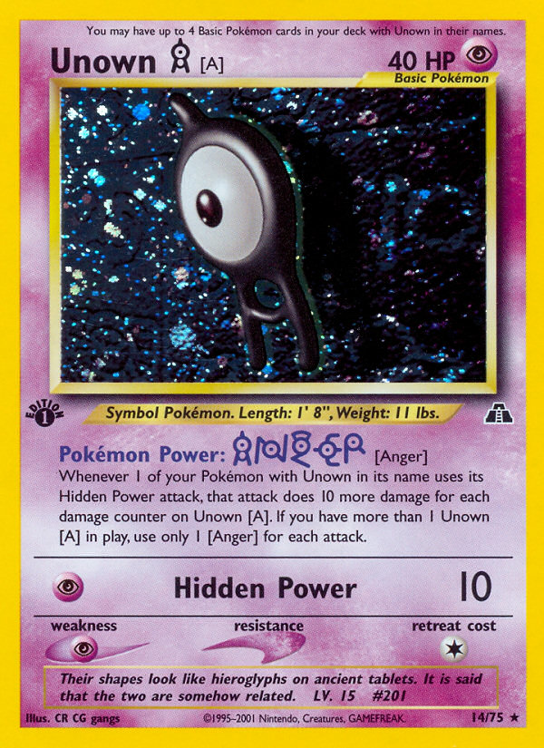 Unown [A] - Neo Discovery - #14 - Pokemon TCG card