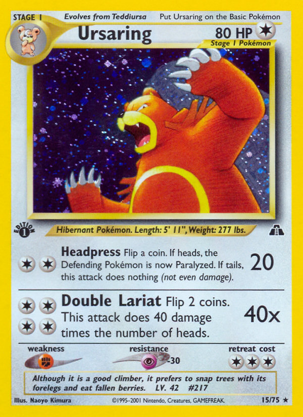Ursaring - Neo Discovery - #15 - Pokemon TCG card