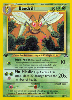 Beedrill #18 Beedrill - Neo Discovery - #18 - Pokemon TCG card