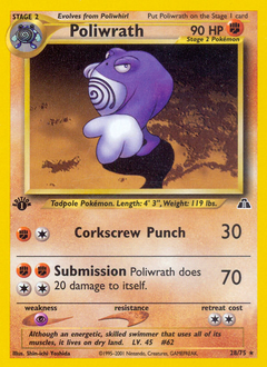Poliwrath #28 Poliwrath - Neo Discovery - #28 - Pokemon TCG card