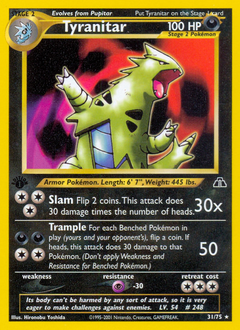 Tyranitar #31 Tyranitar - Neo Discovery - #31 - Pokemon TCG card