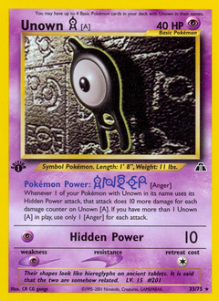 Unown [A] - Neo Discovery - #33 - Pokemon TCG card