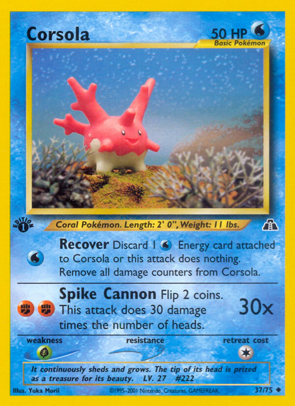 Corsola - Neo Discovery - #37 - Pokemon TCG card