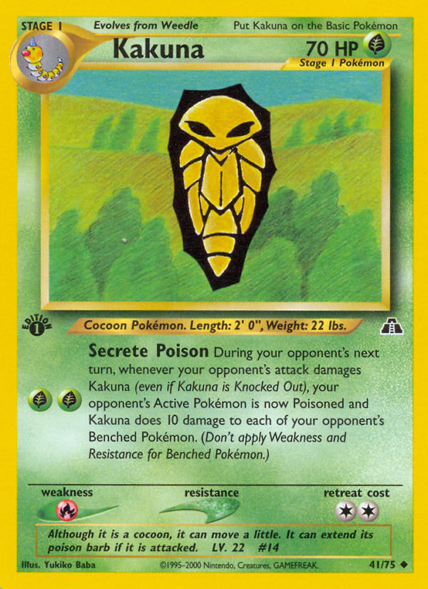 Kakuna - Neo Discovery - #41 - Pokemon TCG card