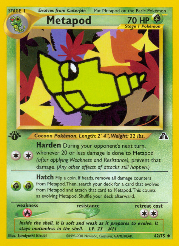 Metapod - Neo Discovery - #42 - Pokemon TCG card