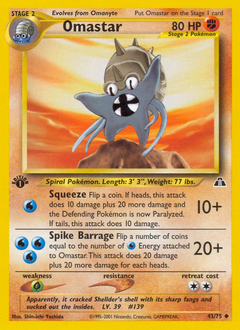 Omastar #43 Omastar - Neo Discovery - #43 - Pokemon TCG card