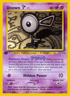 Unown [F] - Neo Discovery - #48 - Pokemon TCG card