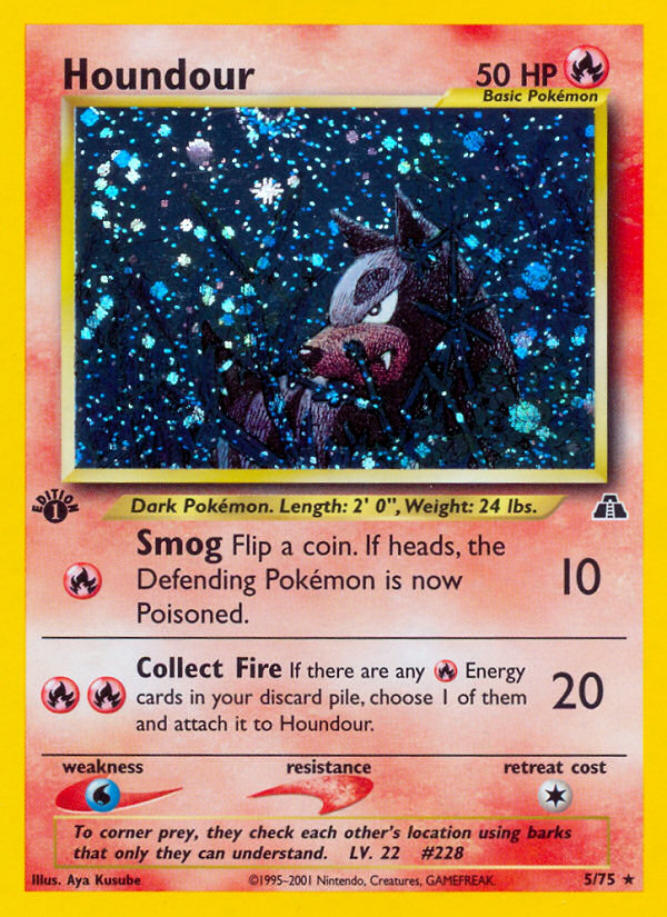 Houndour - Neo Discovery - #5 - Pokemon TCG card