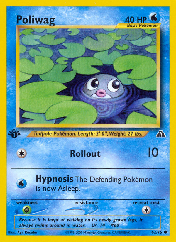 Poliwag - Neo Discovery - #62 - Pokemon TCG card