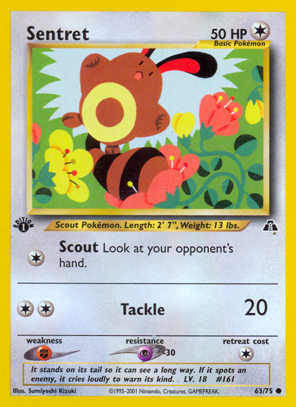Sentret - Neo Discovery - #63 - Pokemon TCG card