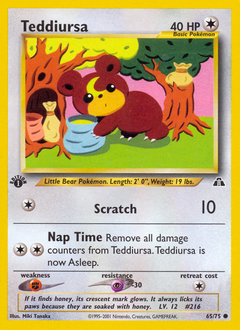 Teddiursa #65 Teddiursa - Neo Discovery - #65 - Pokemon TCG card