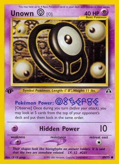 Unown [O] - Neo Discovery - #69 - Pokemon TCG card