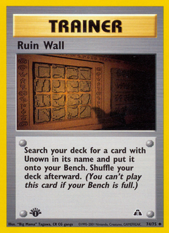 Ruin Wall - Neo Discovery - #74 - Pokemon TCG card