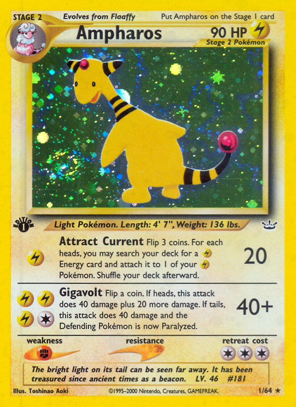 Ampharos - Neo Revelation - #1 - Pokemon TCG card