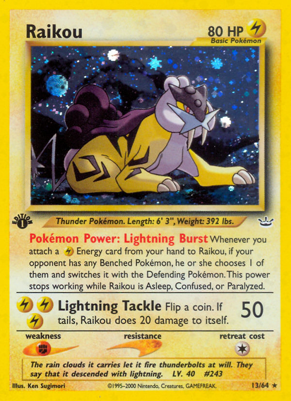 Raikou - Neo Revelation - #13 - Pokemon TCG card