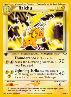 Raichu #21 Raichu - Neo Revelation - #21 - Pokemon TCG card