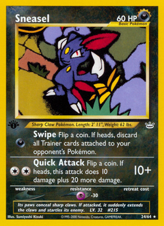 Sneasel #24 Sneasel - Neo Revelation - #24 - Pokemon TCG card