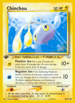 Chinchou - Neo Revelation - #42 - Pokemon TCG card