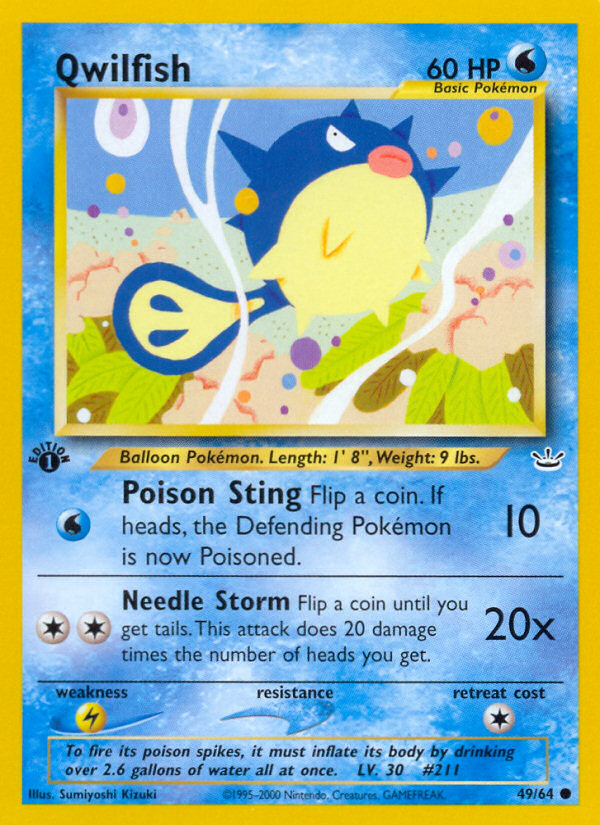 Qwilfish - Neo Revelation - #49 - Pokemon TCG card