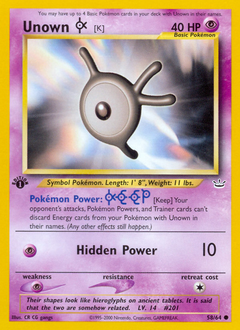 Unown [K] - Neo Revelation - #58 - Pokemon TCG card