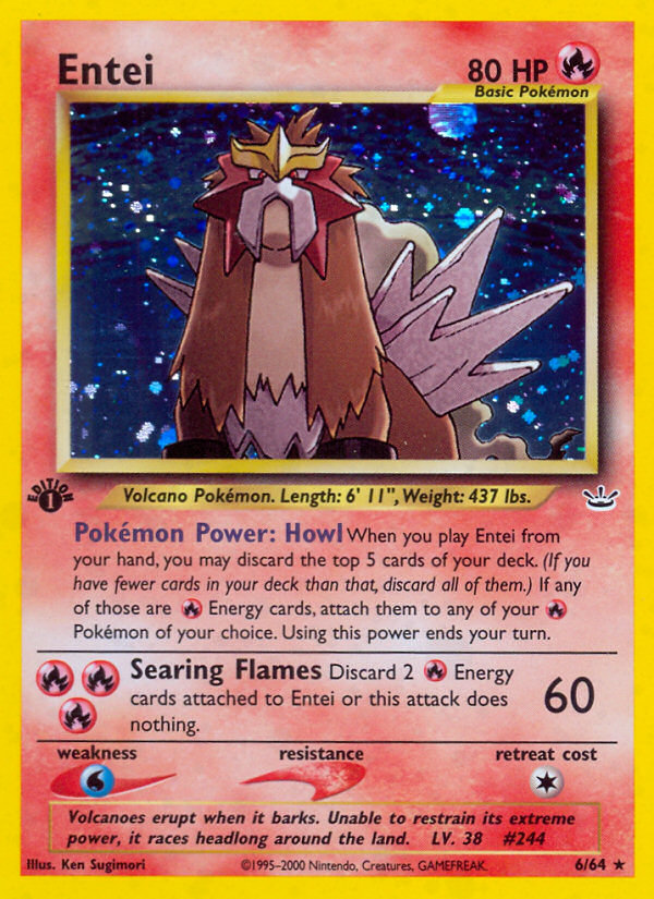 Entei - Neo Revelation - #6 - Pokemon TCG card