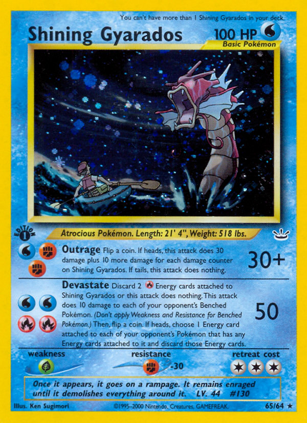 Shining Gyarados - Neo Revelation - #65 - Pokemon TCG card