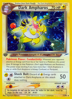 Dark Ampharos #1 Dark Ampharos - Neo Destiny - #1 - Pokemon TCG card