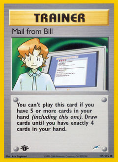 Mail from Bill - Neo Destiny - #105 - Pokemon TCG card