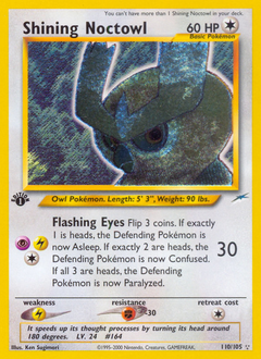 Shining Noctowl #110 Shining Noctowl - Neo Destiny - #110 - Pokemon TCG card