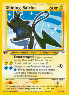 Shining Raichu #111 Shining Raichu - Neo Destiny - #111 - Pokemon TCG card