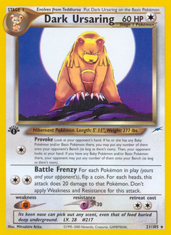Dark Ursaring - Neo Destiny - #21 - Pokemon TCG card