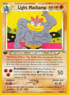 Light Machamp - Neo Destiny - #25 - Pokemon TCG card