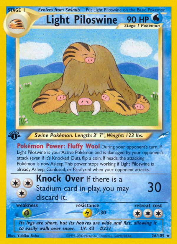 Light Piloswine - Neo Destiny - #26 - Pokemon TCG card