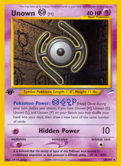 Unown [H] - Neo Destiny - #28 - Pokemon TCG card